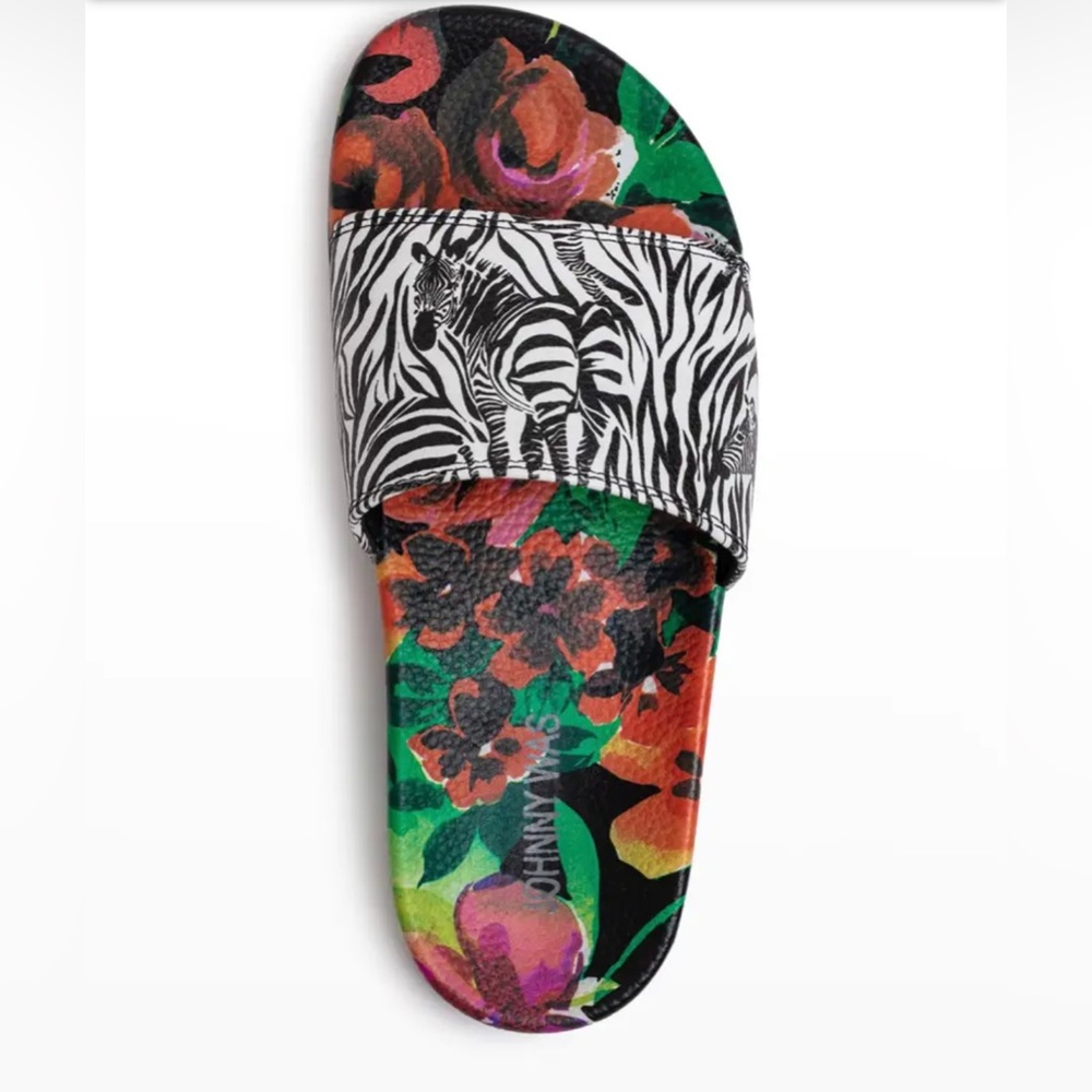 Johnny Was “Zebra” Printed Rubber Pool Slides